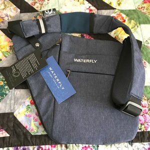 Anti-Theft crossbody sling bag, Waterfly, NWT, super light, blue, unisex travel
